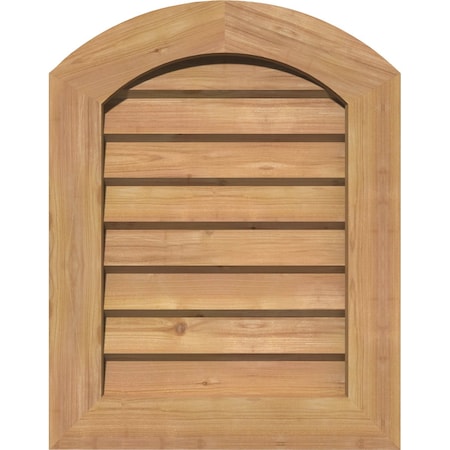 Arch Top Gable Vent Non-Functional Western Red Cedar Gable Vent W/Decorative Face Frame, 14W X 36H